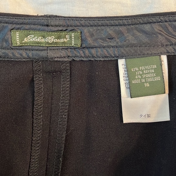 Eddie Bauer Black Trouser Skirt Size 16 - Picture 4 of 6